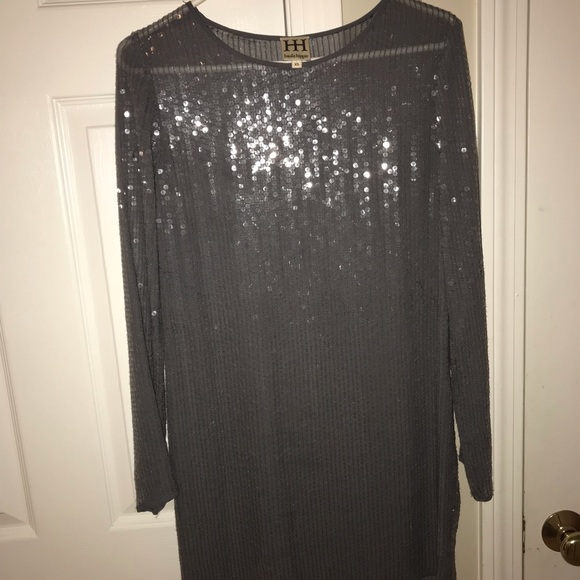 Haute Hippie long sleeve sequined mini dress. - Picture 5 of 6
